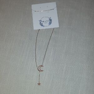 Star And Moon Fashion Necklace NWOT